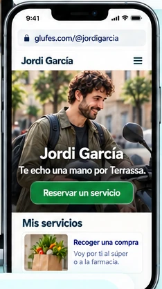 La misma web vista en el móvil