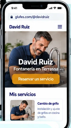 La misma web vista en el móvil